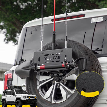BAIC BJ40E Spare Tire License Plate Bracket – Flag & Antenna Mount