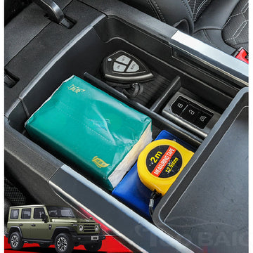 BAW 212 Center Armrest Storage Box |   Multi-Compartment Organizer