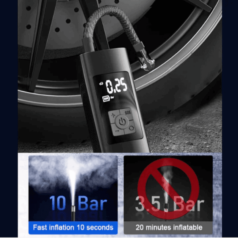 Portable Rechargeable Wireless Electric Tire Inflator - EVVYO