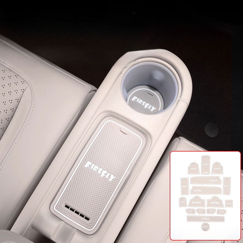 NIO Firefly Door Slot & Cup Holder Mat – Silicone Anti-Slip Protection