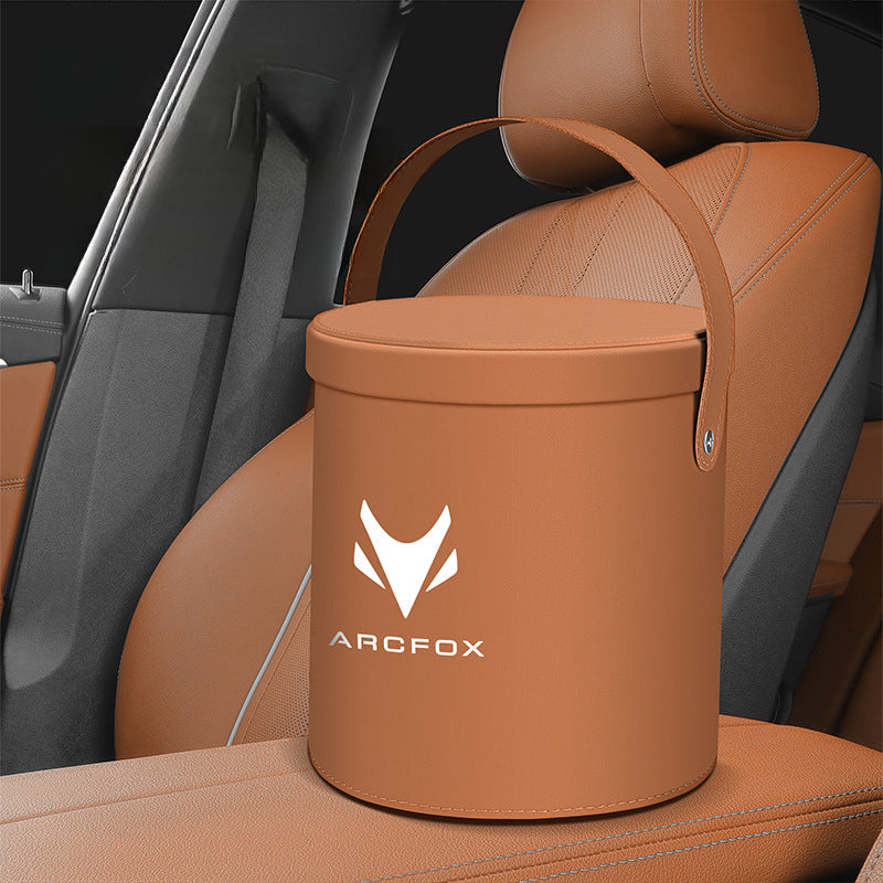 ARCFOX Alpha S/T/T5 Car Trash Bin | Large Capacity PU Leather - EVVYO