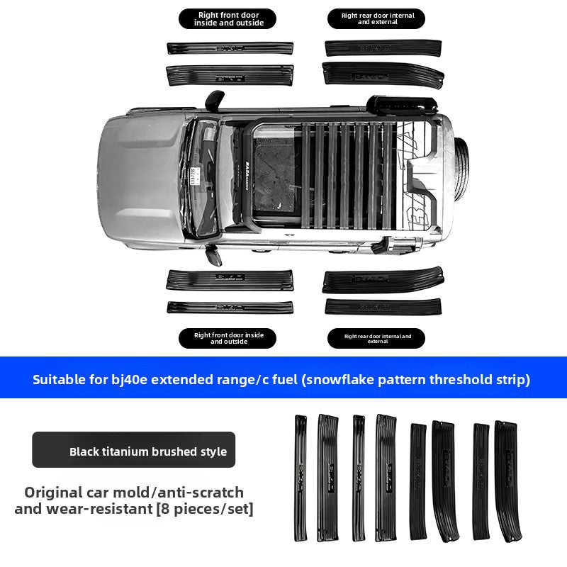 BAIC BJ40E Stainless Steel Door Sill Plates