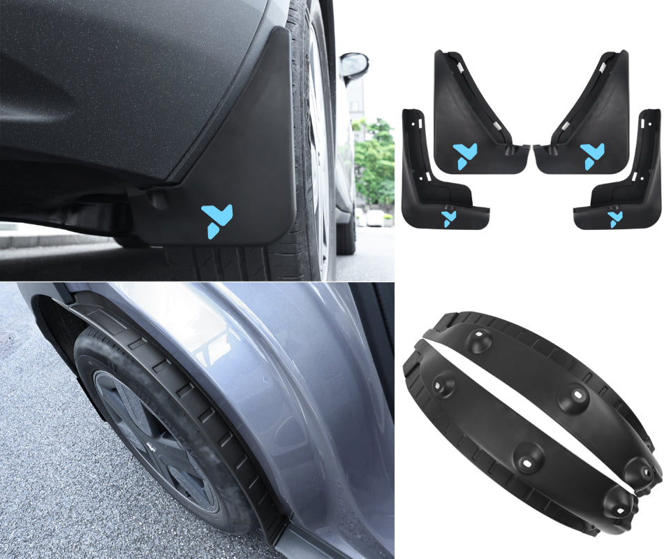 NIO Firefly Mud Flaps – Front & Rear Wheels, No-Drill Installation