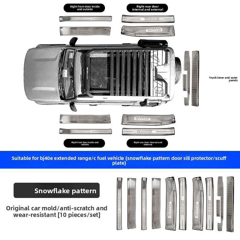 BAIC BJ40E Stainless Steel Door Sill Plates