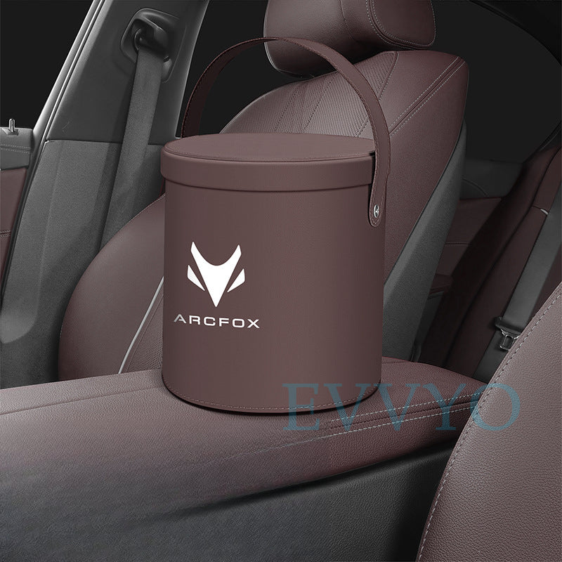ARCFOX Alpha S/T/T5 Car Trash Bin | Large Capacity PU Leather - EVVYO