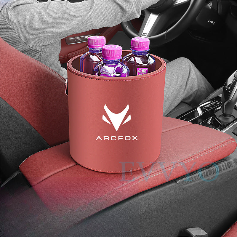 ARCFOX Alpha S/T/T5 Car Trash Bin | Large Capacity PU Leather - EVVYO