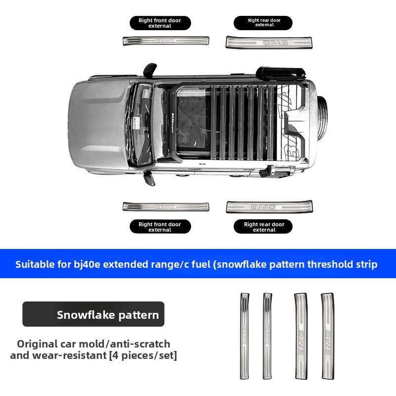 BAIC BJ40E Stainless Steel Door Sill Plates