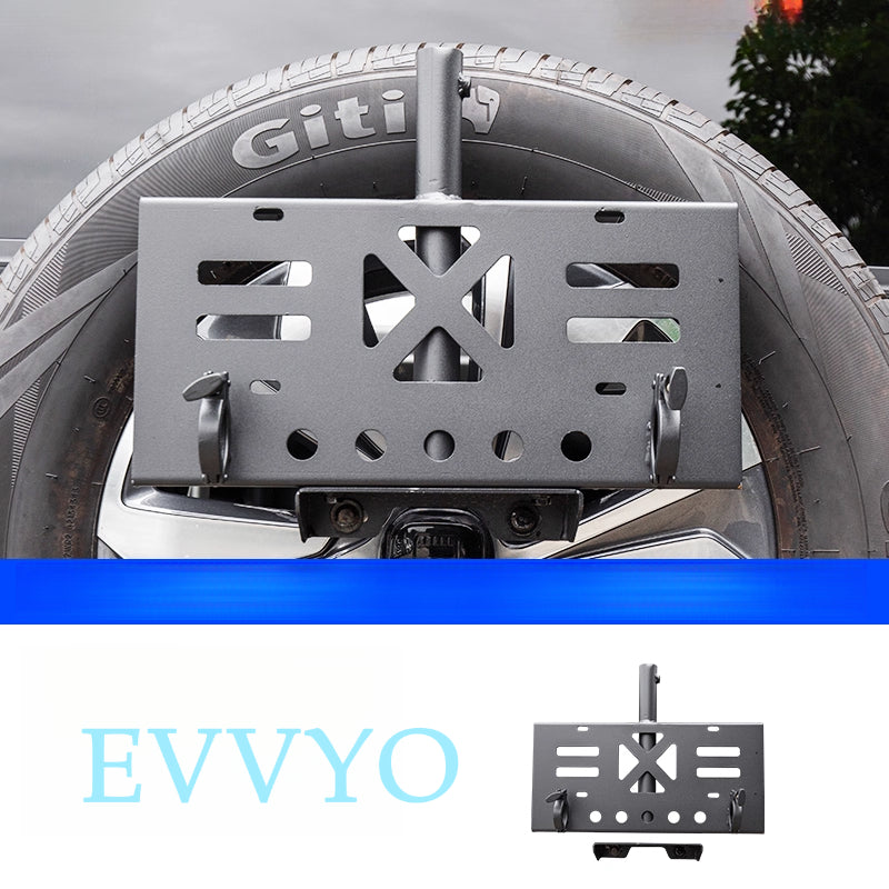 BAIC BJ40E Spare Tire License Plate Bracket – Flag & Antenna Mount