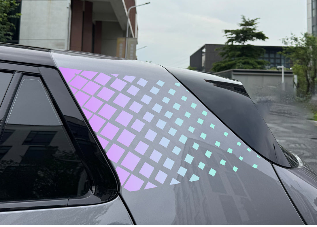 NIO Firefly Laser Sticker – Rainbow Gradient Reflective Vinyl