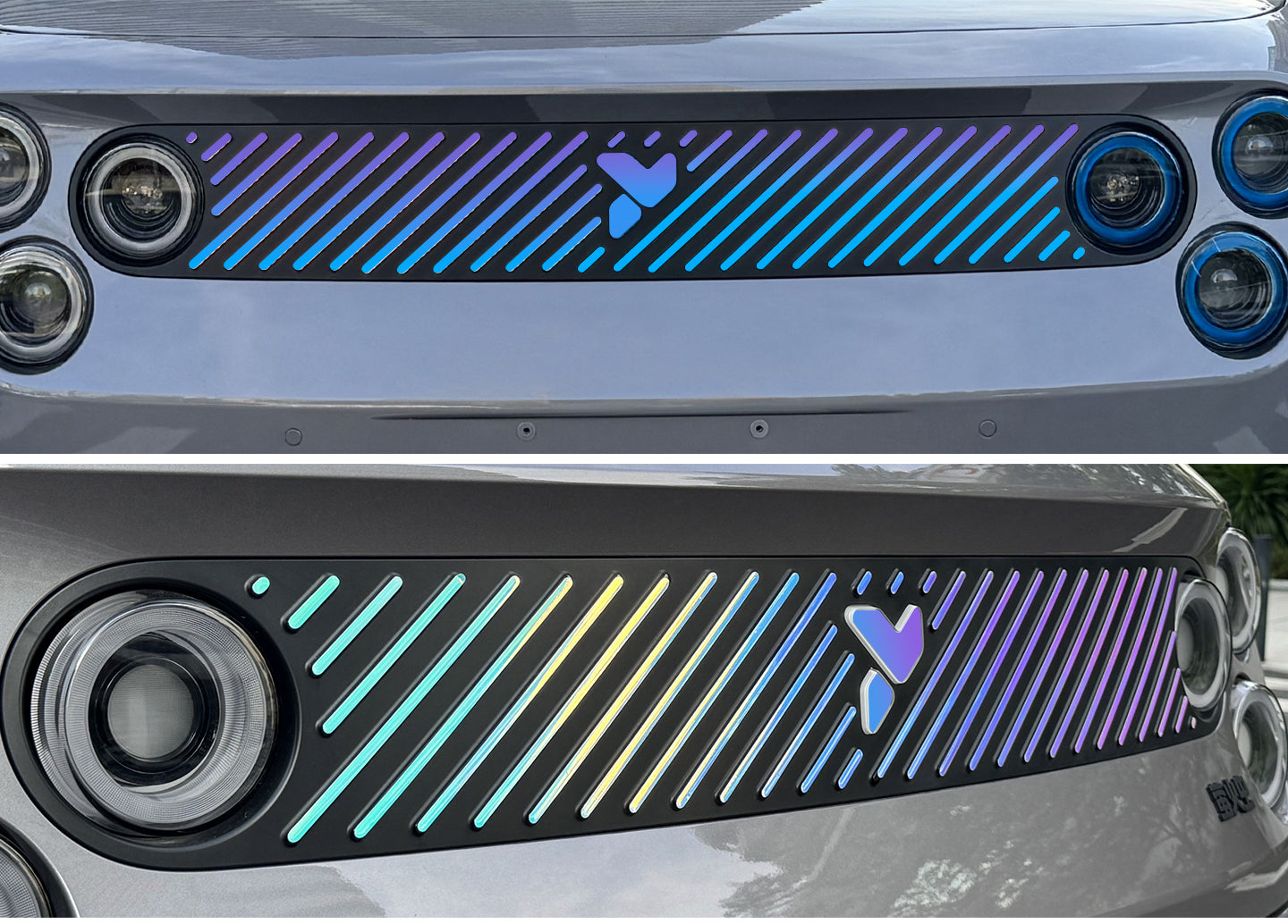 NIO Firefly Laser Sticker – Rainbow Gradient Reflective Vinyl
