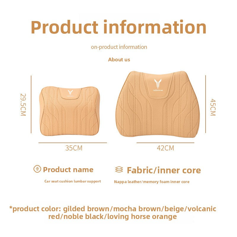 Voyah FREE & Dreamer Leather Headrest and Lumbar Support Cushions - EVVYO