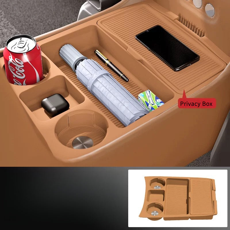 LUXEED R7 Center Console Organizer with Silicone Divider Mat - EVVYO