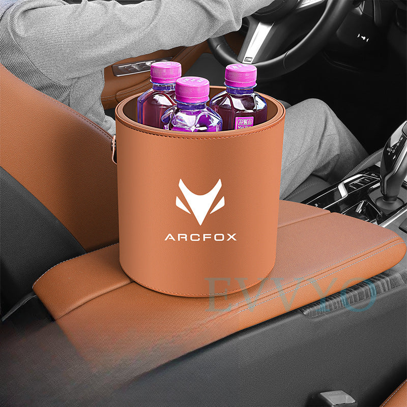 ARCFOX Alpha S/T/T5 Car Trash Bin | Large Capacity PU Leather - EVVYO