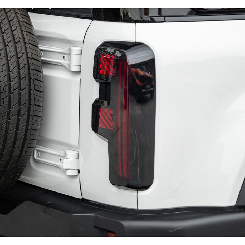 BAIC BJ40E Smoked Black Tail Light Frame Cover – Black Warrior Protection