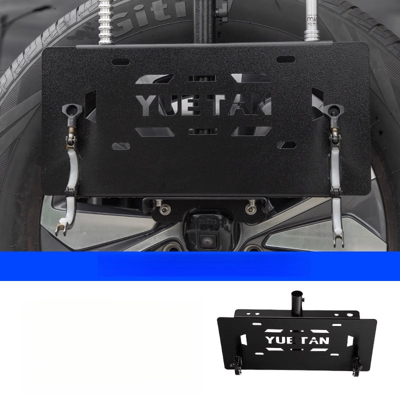 BAIC BJ40E Spare Tire License Plate Bracket – Flag & Antenna Mount