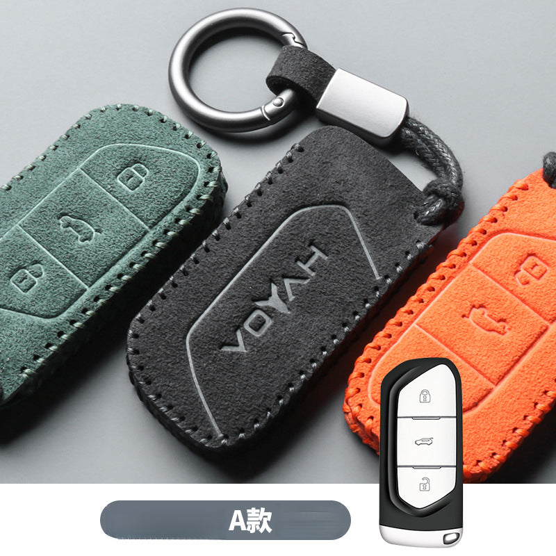 2023 Voyah Dreamer Pursuit Suede Leather Key Case - EVVYO