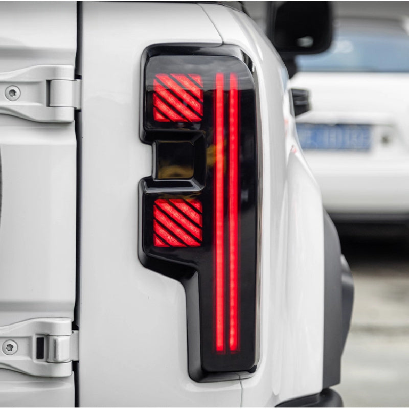 BAIC BJ40E Smoked Black Tail Light Frame Cover – Black Warrior Protection
