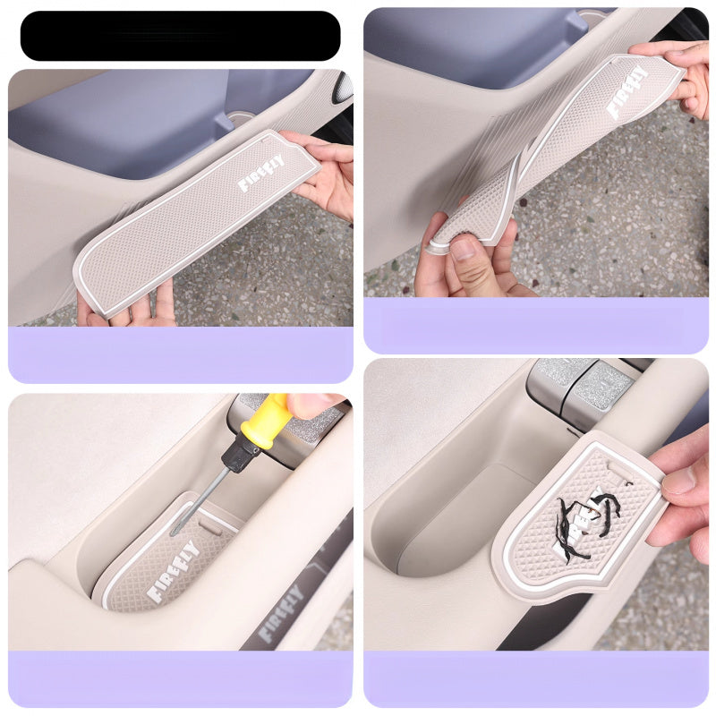 NIO Firefly Door Slot & Cup Holder Mat – Silicone Anti-Slip Protection