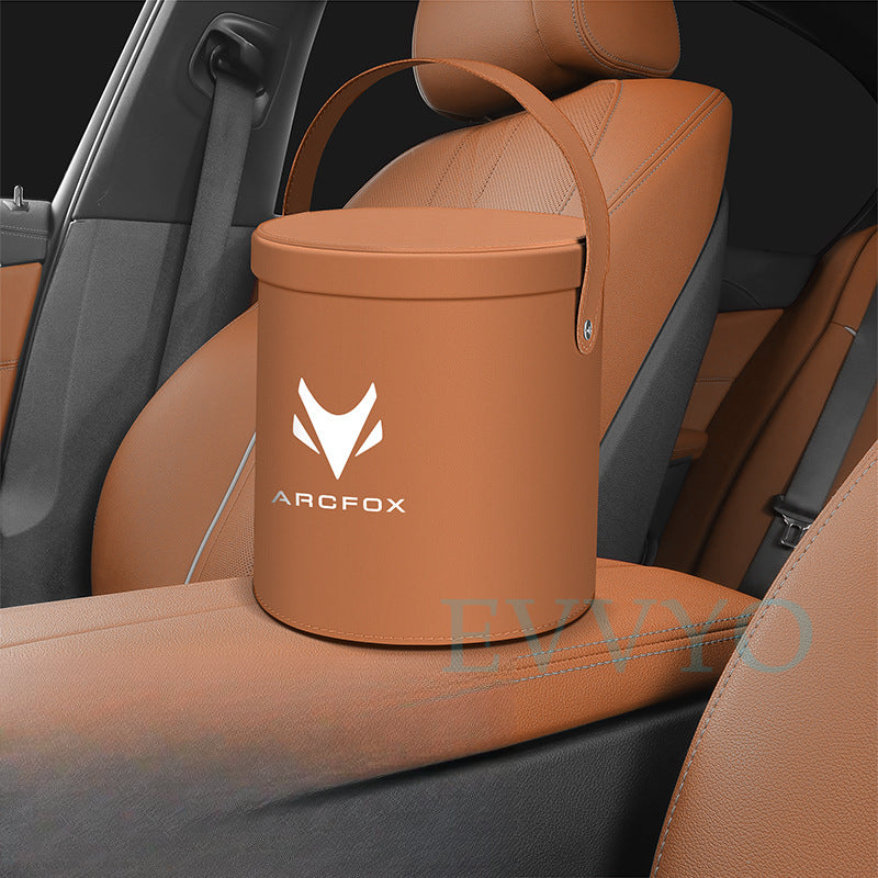 ARCFOX Alpha S/T/T5 Car Trash Bin | Large Capacity PU Leather - EVVYO