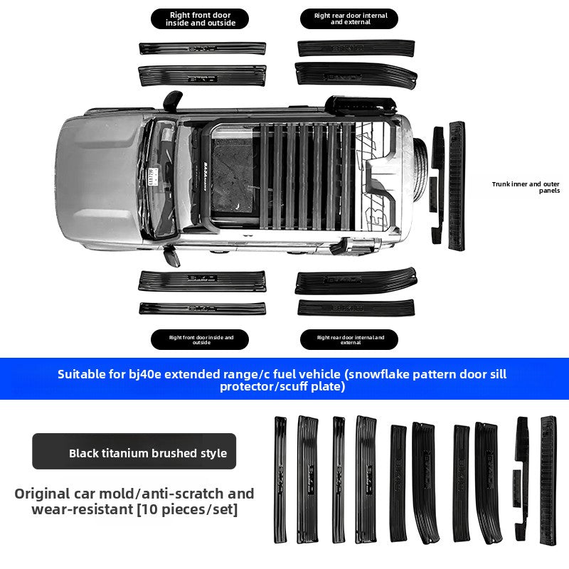 BAIC BJ40E Stainless Steel Door Sill Plates