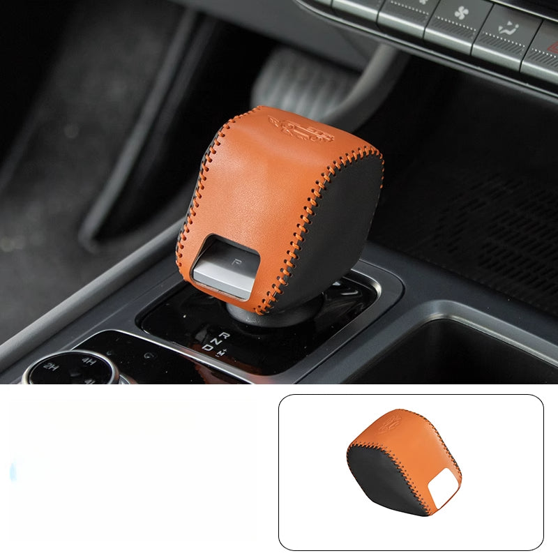 BJ40E Hand-Stitched Gear Shift Cover – Nappa Leather Interior Upgrade