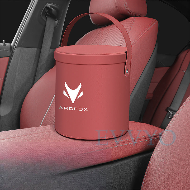 ARCFOX Alpha S/T/T5 Car Trash Bin | Large Capacity PU Leather - EVVYO