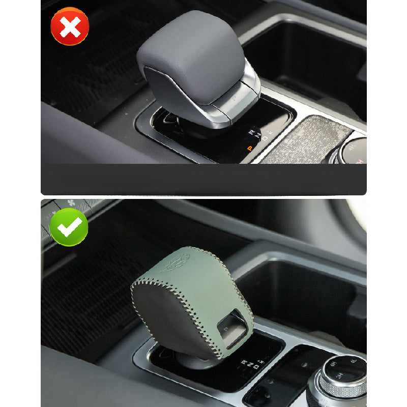 BJ40E Hand-Stitched Gear Shift Cover – Nappa Leather Interior Upgrade