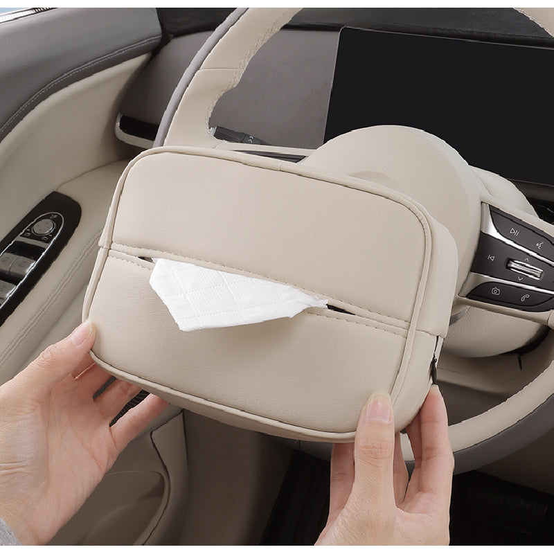 Voyah Dreamer Car Tissue Holder – Hanging Leather Pouch