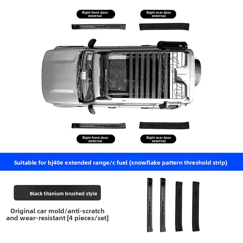 BAIC BJ40E Stainless Steel Door Sill Plates
