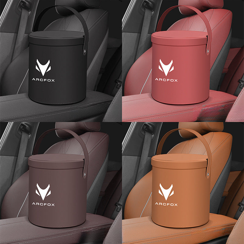 ARCFOX Alpha S/T/T5 Car Trash Bin | Large Capacity PU Leather - EVVYO