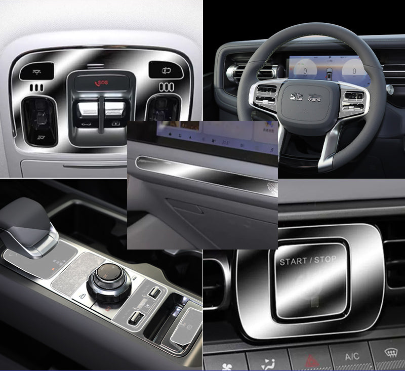 BJ40E TPU Interior Protective Film Set – Steering, Gear & Panel Protection