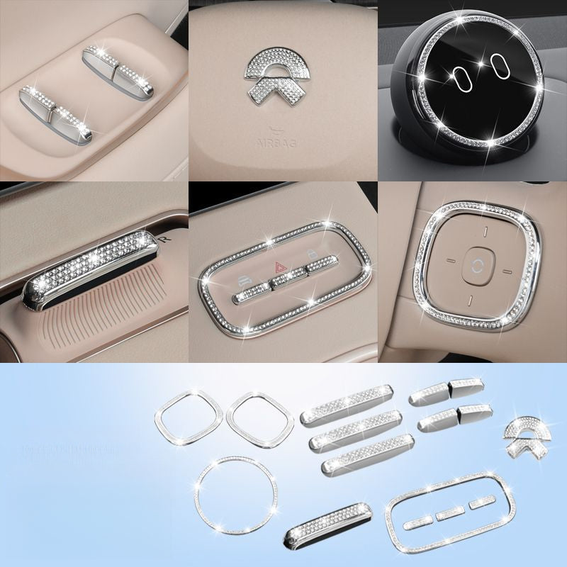 NIO ES6/EC6/ES8/ET5/ES7 Steering Wheel & Gear Shift Rhinestone Decals - EVVYO