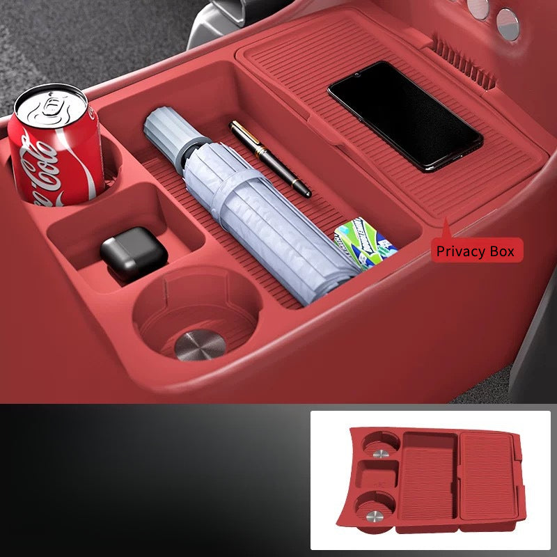 LUXEED R7 Center Console Organizer with Silicone Divider Mat - EVVYO