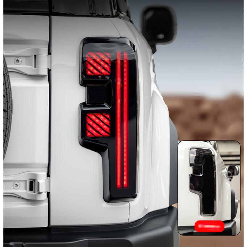 BAIC BJ40E Smoked Black Tail Light Frame Cover – Black Warrior Protection