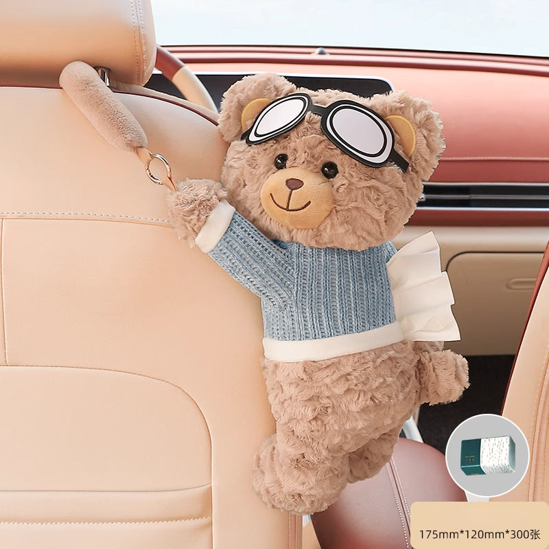 Creative Car Tissue Box – Hanging Cute Cartoon Car Tissue Holder